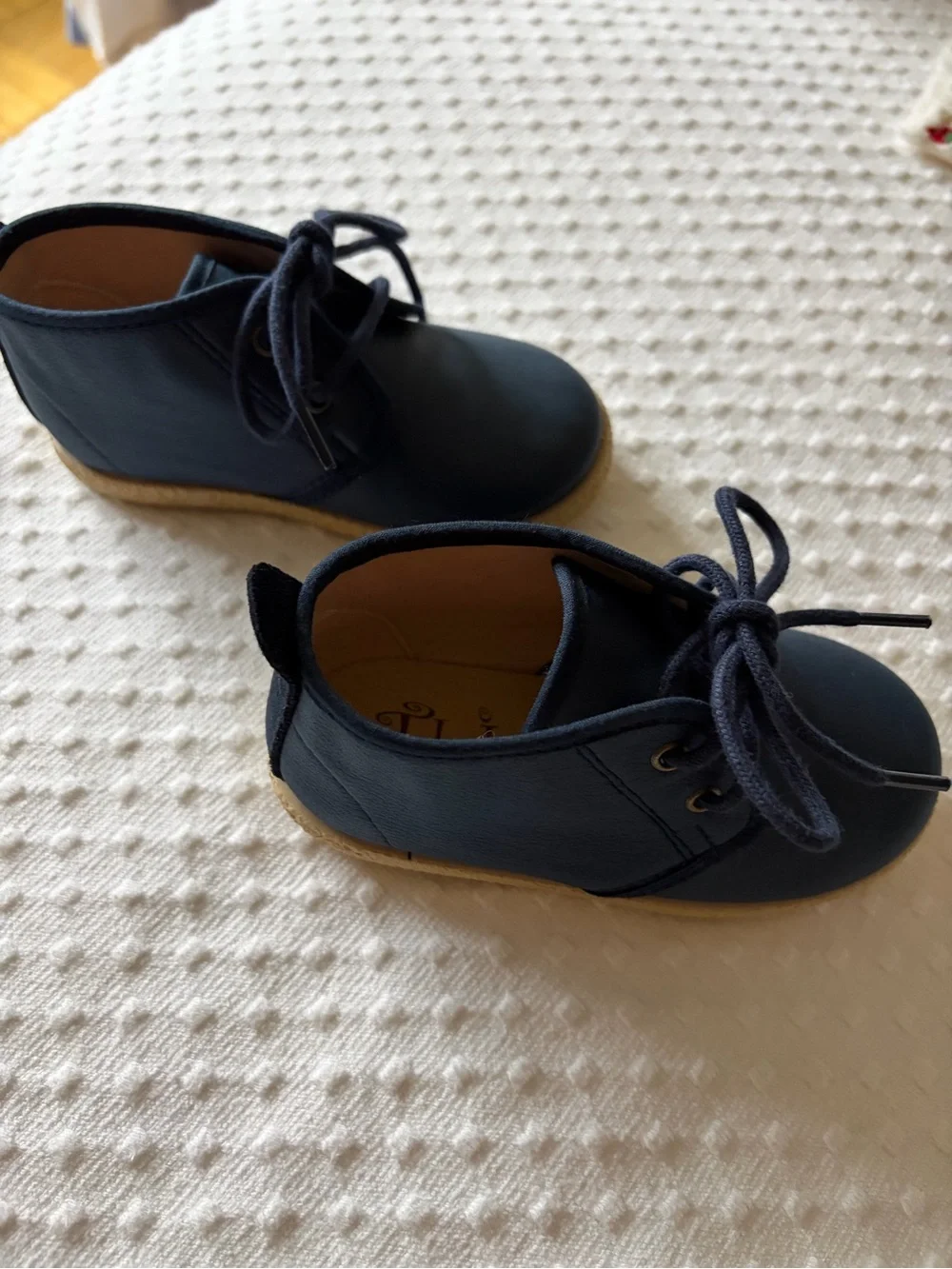 Navy Toddler Lace-Up Dress Shoes